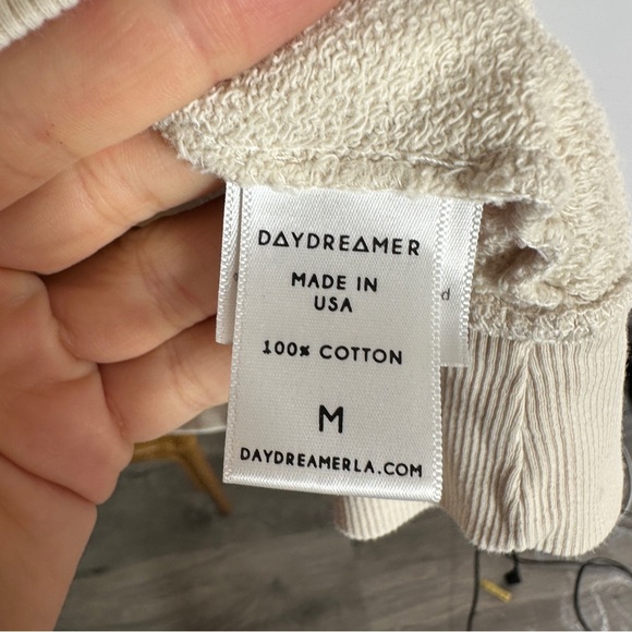 Free People Daydreamers Def Leopard Cream Crewneck Sweatsh sz M - Picture 7 of 7